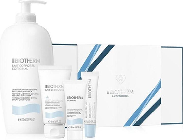 Produktbild Biotherm Lait Corporel Geschenkset Lait Corporel 400ml + Lait de Douche 50ml + Biomains 20ml + Beurre à Lèvre (Körperpflegeset)