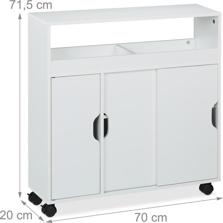 Relaxdays Nischenschrank (70 x 20 x 71.50 cm)