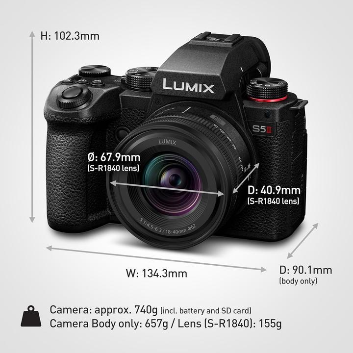 Image du produit Panasonic DC-S5M2NE (24.20 Mpx, Plein format)