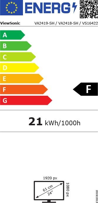 Energy Label Viewsonic VA2419-sh (1920 x 1080 pixels, 24")