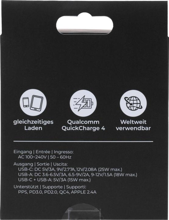 Image du produit Onit Chargeur mural USB PD25W + QC3.0 Blanc (25 W, 2 ports)