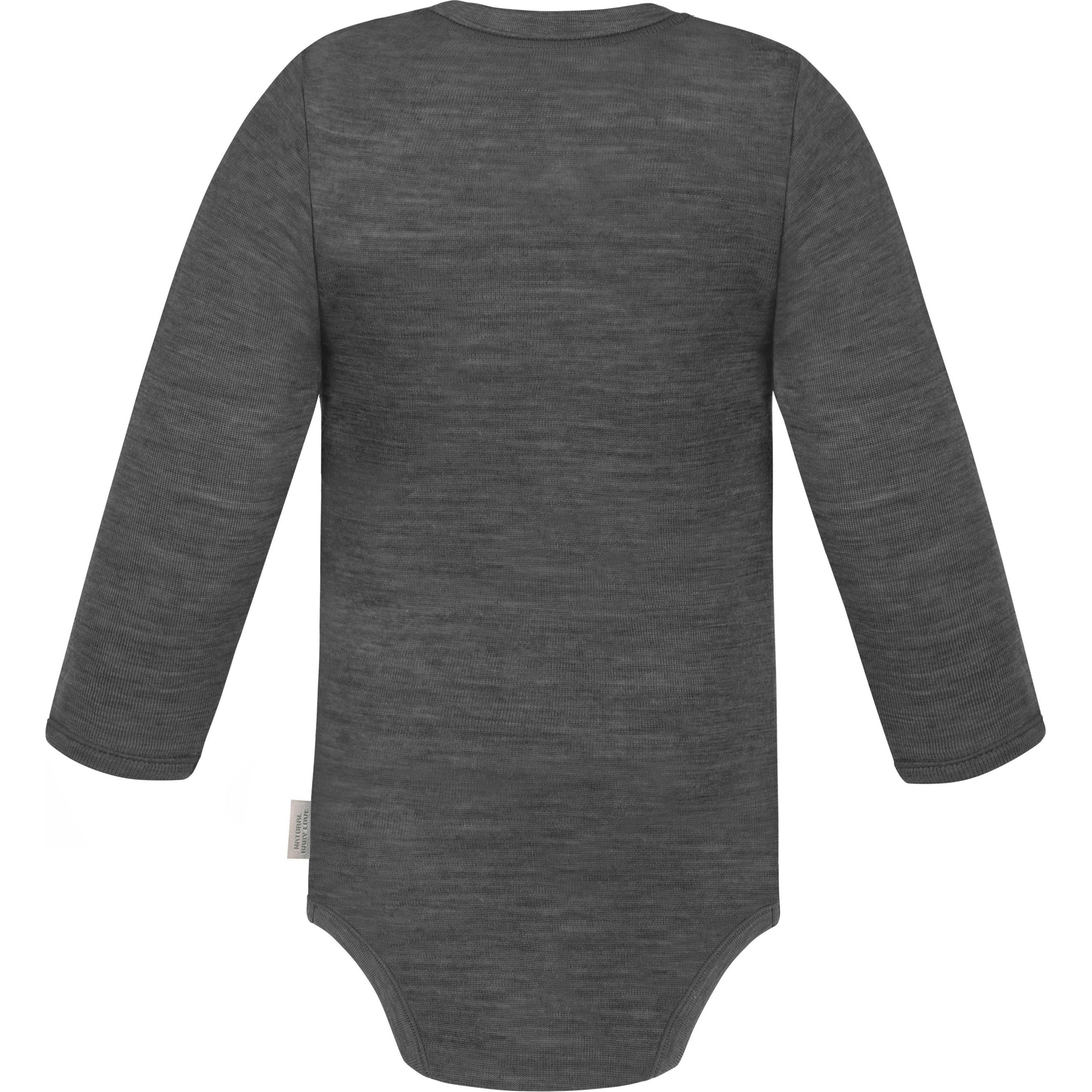 Thumbnail - Normani, Herren, Body, Baby Merino Langarmbody „Tuai" - 9395, Grau, (62)