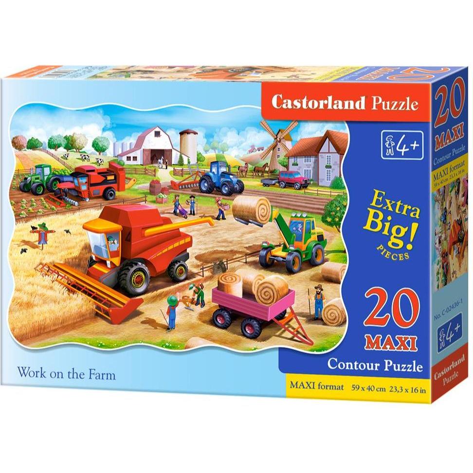 Castorland Work on the Farm, Puzzle 20 Teile maxi (20 Teile)