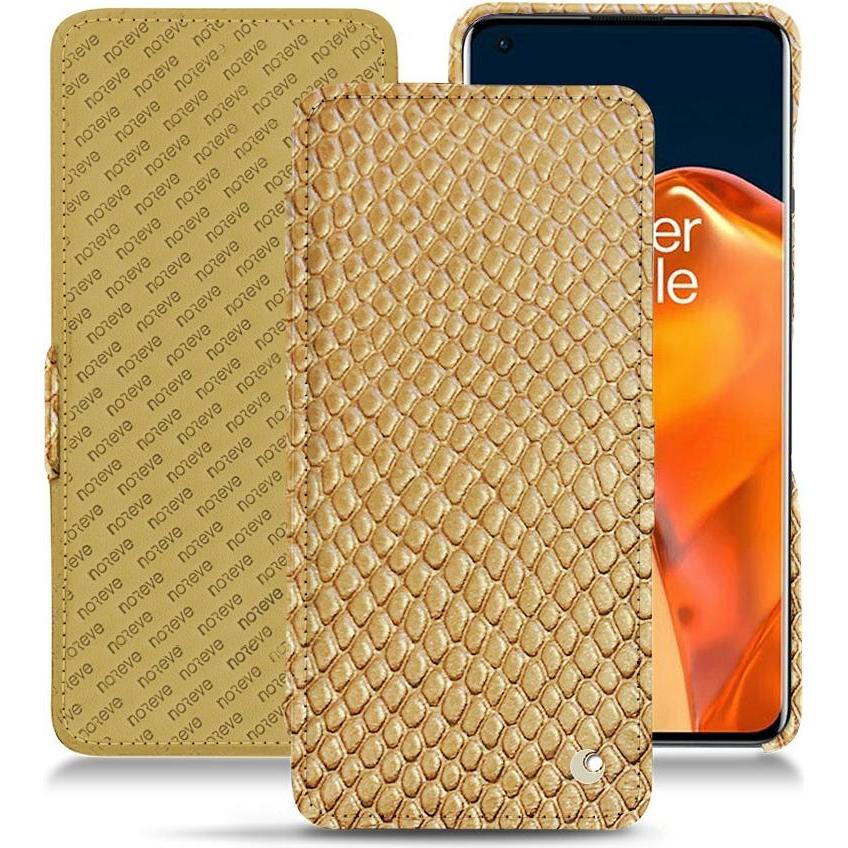 Noreve Lederschutzhülle horizontal (OnePlus 9 Pro), Smartphone Hülle, Beige