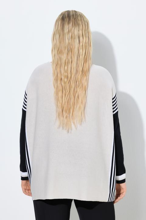 Produktbild Ulla Popken Pullover, Streifen, U-Boot-Ausschnitt, Langarm (54, 56)