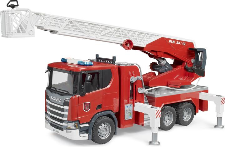 Bruder 03591 Scania Super 560R brandweer met draaischijfladder, waterpomp, L+S module