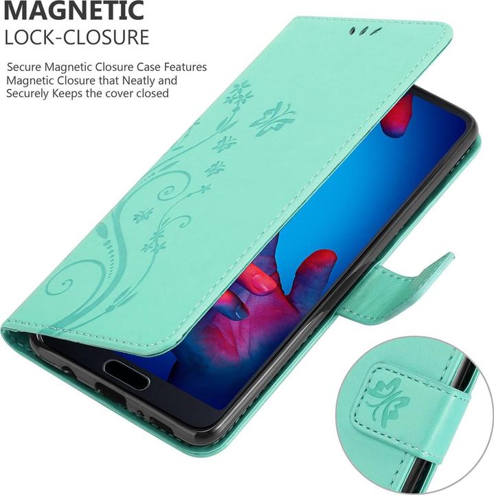 Actual product image Cadorabo Flower Book Cover (Huawei P20)