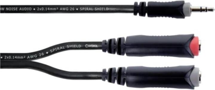 Image du produit Cordial 14892 Klinke Audio Y-Adapter (1x Klinkenstecker 3.5 mm - 2x Klinkenbuchs (0.30 m)