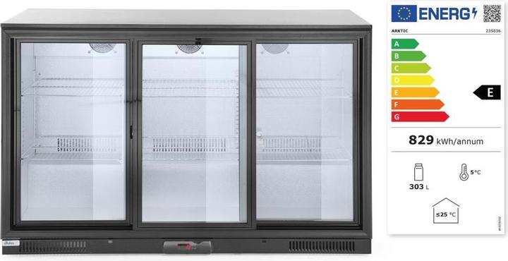 Produktbild Hendi Bar Kühlschrank mit Schiebetüren 303 L (303 l)