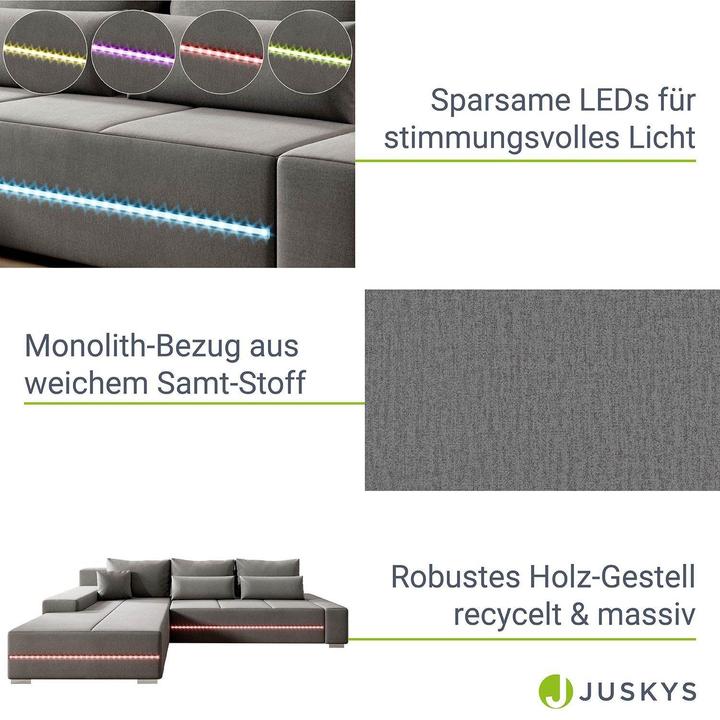Produktbild Juskys Sofa Davos Links (2-Sitzer)