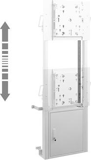 Image du produit Hagor HP Twin Lift FW-Flip motor.hoehenv. Liftsys. Sol-Mur pour f. Samsung Flip 140cm VESA 400x (Sol, 55", 45 kg)
