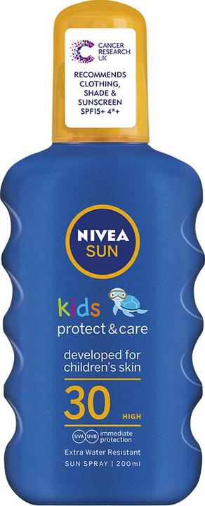 Image du produit NIVEA Sun Spf30 Spray For Children, Durable, Water Resistant, 200ml (Spray solaire, SPF 30, 200 ml, 150 g)