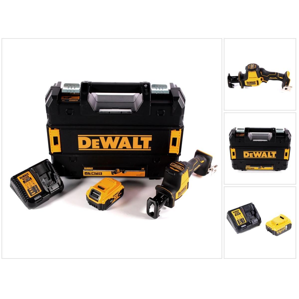 DeWalt, Säbelsäge, DCS 369 P1 Akku Säbelsäge 18 V + 1x Akku 5,0 Ah + Ladegerät + TSTAK