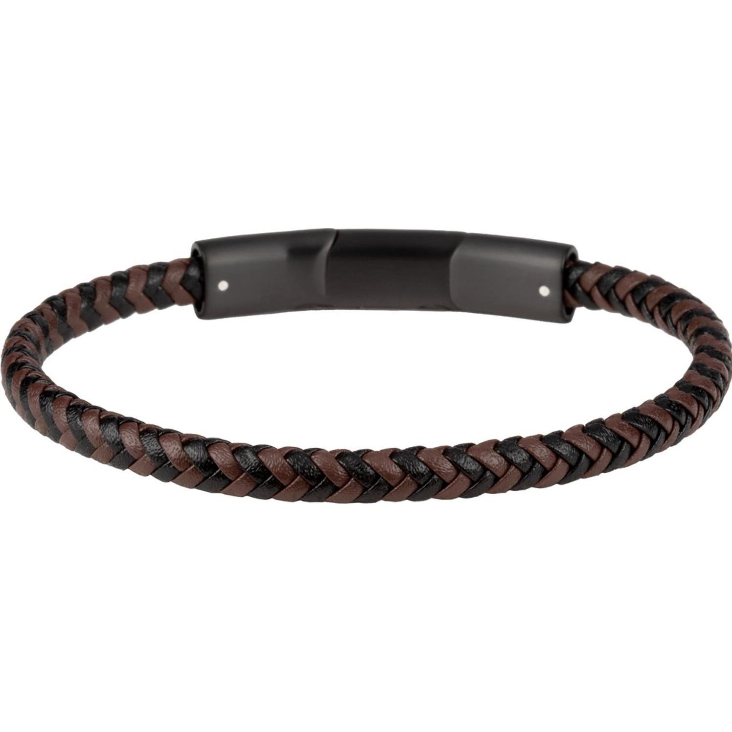 Jacques Lemans, Armschmuck, Armband, (20.20 cm, Leder, Edelstahl)