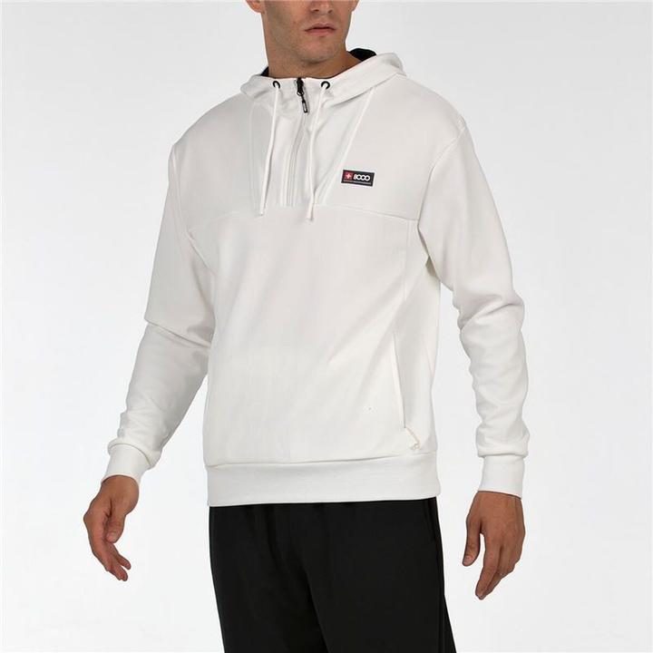 Produktbild +8000 Herren Sweater mit Kapuze Esvein Weiss (S)