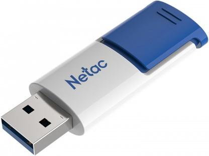 Actual product image Netac U182 Blue USB3.0 Flash Drive 32GB, retractable - White Blue (32 GB, USB-A)