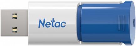 Actual product image Netac U182 Blue USB3.0 Flash Drive 32GB, retractable - White Blue (32 GB, USB-A)