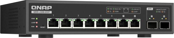 Immagine prodotto QNAP QSW-L3208-2C6T 6 ports 10Gbps 2 ports (8 porte)