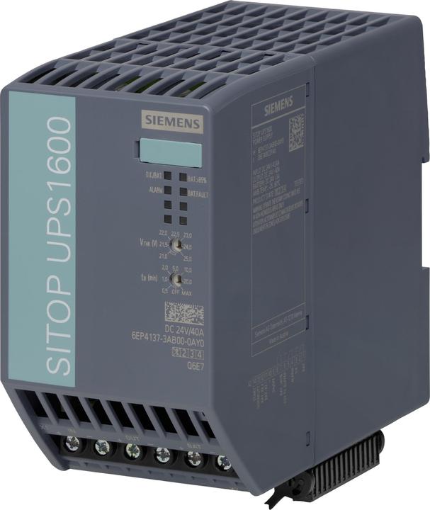 Image du produit Siemens SITOP UPS1600 24V DC/40A (960 VA, 960 W, Double convertisseur en ligne Onduleur)