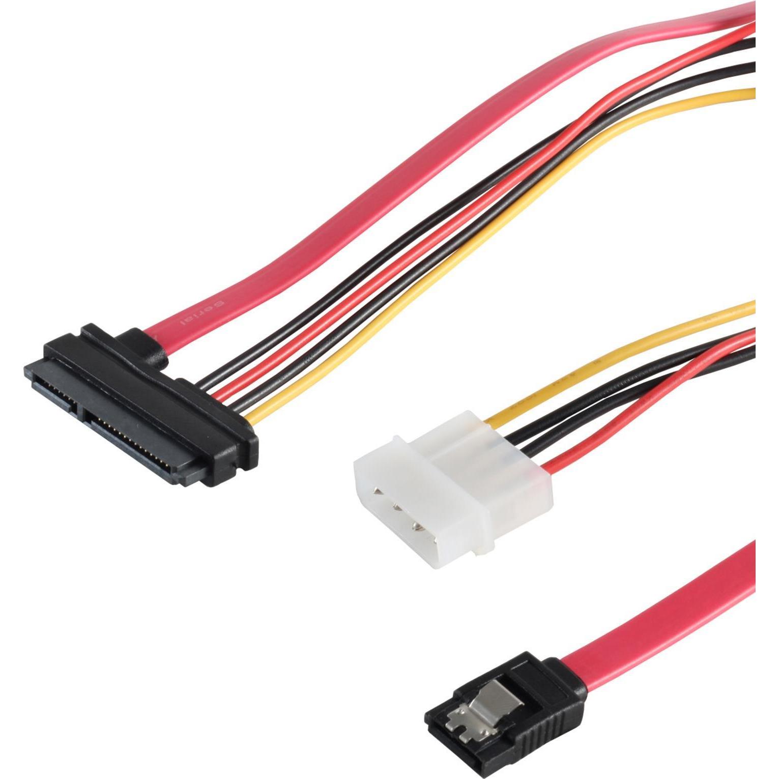 Shiverpeaks S/CONN maximum connectivity SATA-Kombikabel, Daten- und Stromversorgung, 0,5m, Interne Kabel (PC)