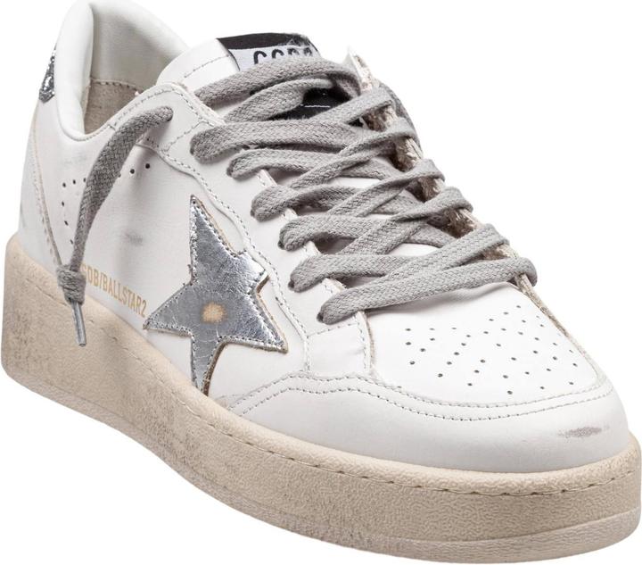 Produktbild Golden Goose ballstar sneakers in leather color white and silver (39)