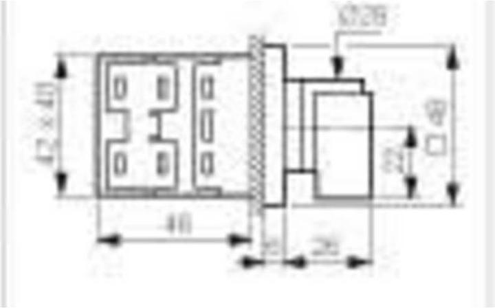 Actual product image Baco Voltmeter switch without 0-position 16 A