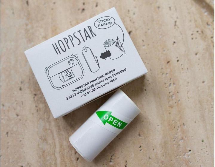 Actual product image Hoppstar Paper roll refill pack of 3 self-adhesive for Artist camera