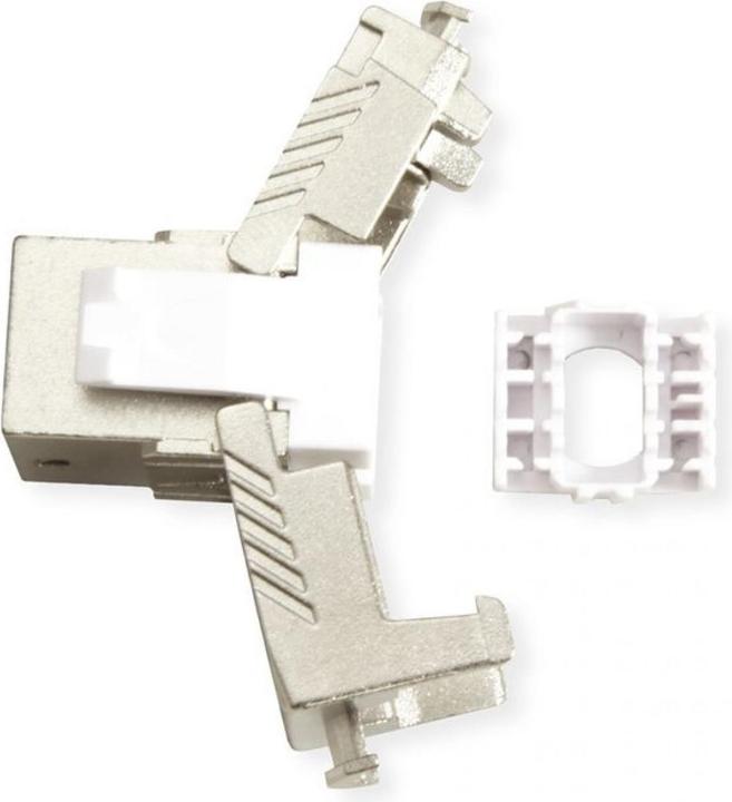 Actual product image Roline Cat.8 Keystone, shielded, toolless, silver color