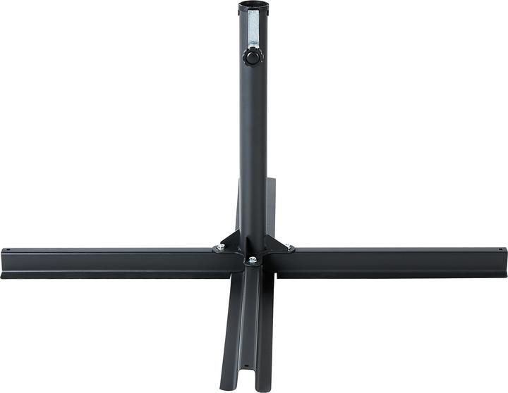 Beliani Parasol stand black cross base 100 x 100 cm VICCHIO