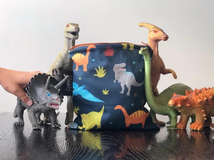 Produktbild Colibri wiederverwendbarer Snack Bag large, Dinosaurier