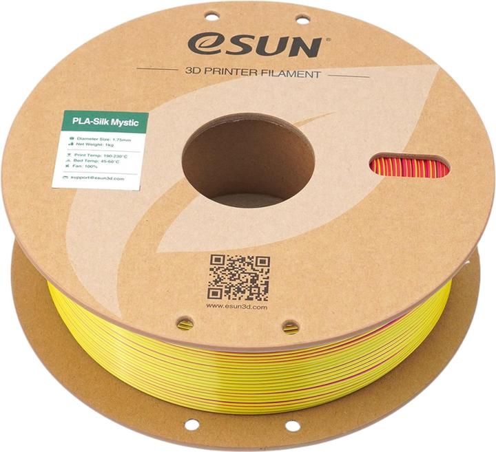 Produktbild eSUN ePLA-Silk Mystic Rot-Gelb-Blau Filament 1.75mm 1Kg (PLA, 1.75 mm, 1000 g, Mehrfarbig)
