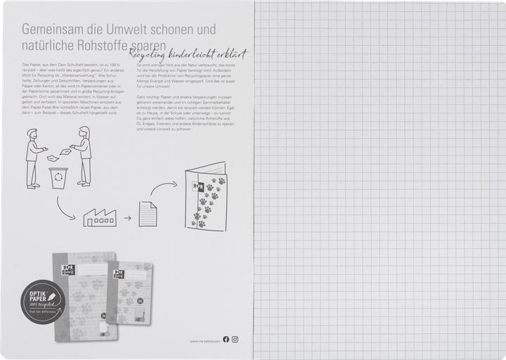 Actual product image Oxford Recycled exercise book, A4, ruling 7 (A4, Checked)