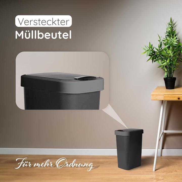 Immagine prodotto Novaliv 3er-Set Mülleimer 25L mit 2in1 Deckel, Klappdeckel & Schwingdeckel, Anti-Geruch Abfalleimer (25 l)