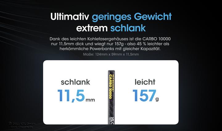 Productafbeelding Nitecore Carbo (10000 mAh, 38 W, 38.50 Wh)