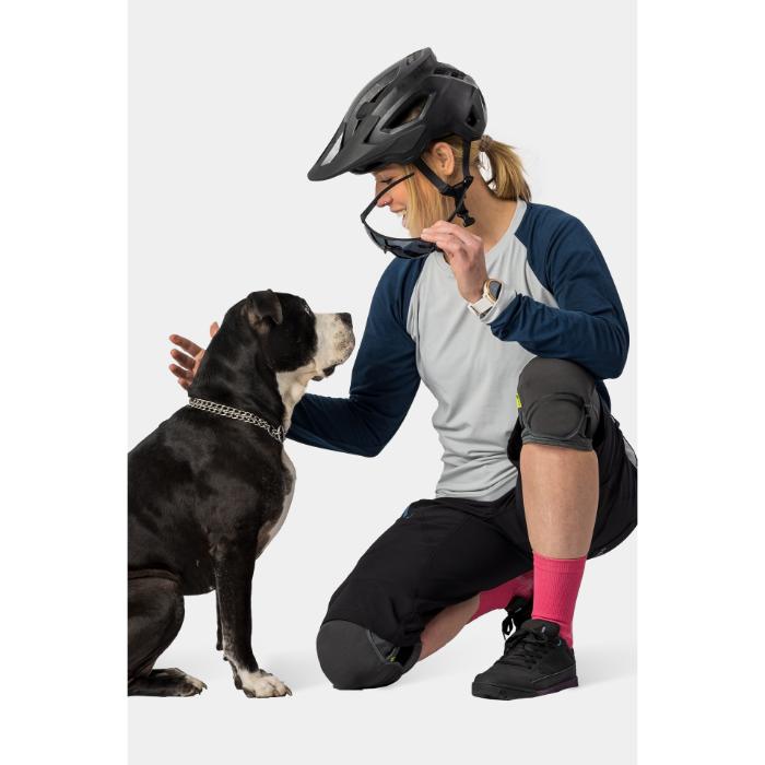 Immagine prodotto dirtlej Maglia da donna Mountee drirelease® Merino a maniche lunghe, grigio/blu, XL (XL)