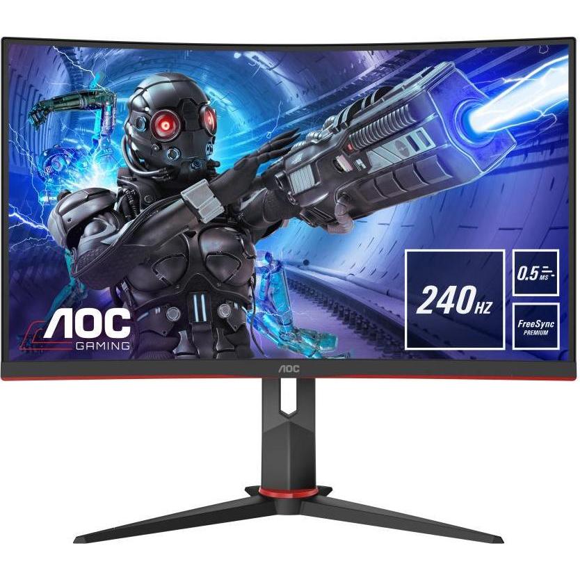 AOC C27G2ZU/BK (1920 x 1080 Pixel, 27"), Monitor, Schwarz, Rot