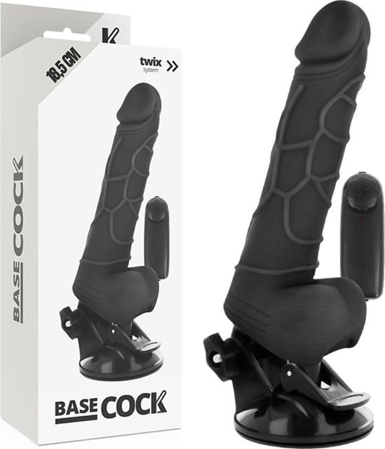 Actual product image Basecock Realistic Vibrator Remote Control Black 18.5cm