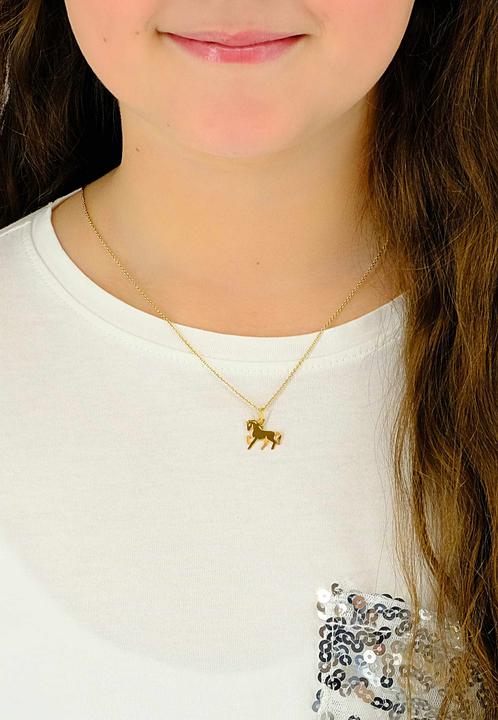 Actual product image Muau Pendant horse yellow gold 750, 17x15mm (750/18K yellow gold)