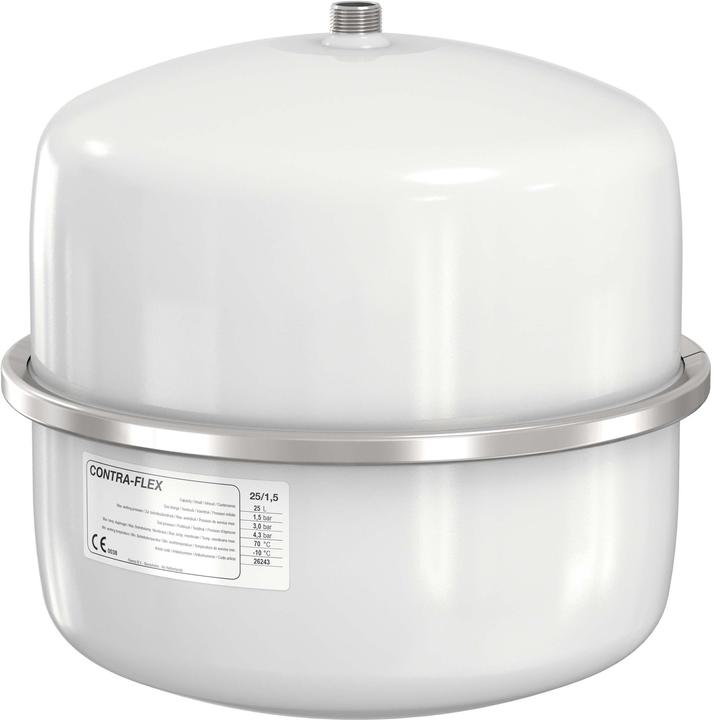 Immagine prodotto Flamco Vaso di espansione a pressione Contra-Flex 25 l, 3 b, R 3/4, pressione di ingresso 1,5 bar, bianco