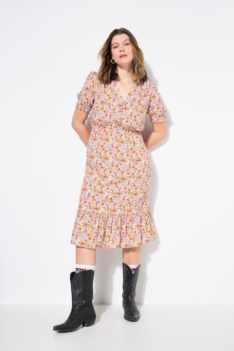 Produktbild Studio Untold Midikleid, A-Linie, Minimal-Flowers, Volant (50, 52)