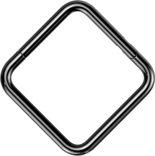 Produktbild Star Piercing Micro Segmentring klappbar schwarz Quadrat (ohne Messing, Titan G23)