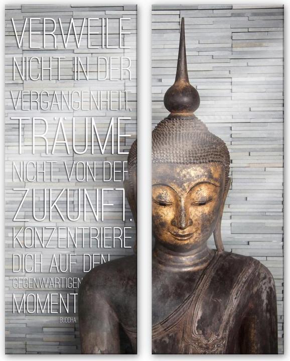 Produktbild Trenddeko Verweile nicht in der Vergangenheit... (2-teilig) (40 x 100 cm)