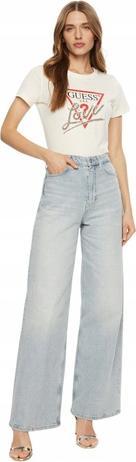 Actual product image Guess Damen T-Shirt Triangle Love Creme (M)