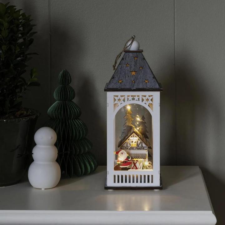 Produktbild Konstsmide 3270-210 LED Holzlaterne mit Haus