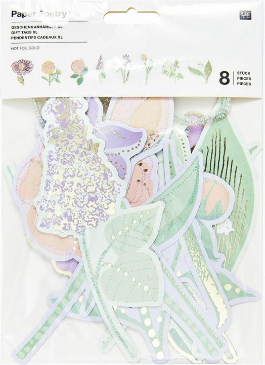 Produktbild Rico Design Geschenkanhänger XL, Blumen, Pastell FSC MIX, The Sky is the Limit, ca. 16 x 21 cm