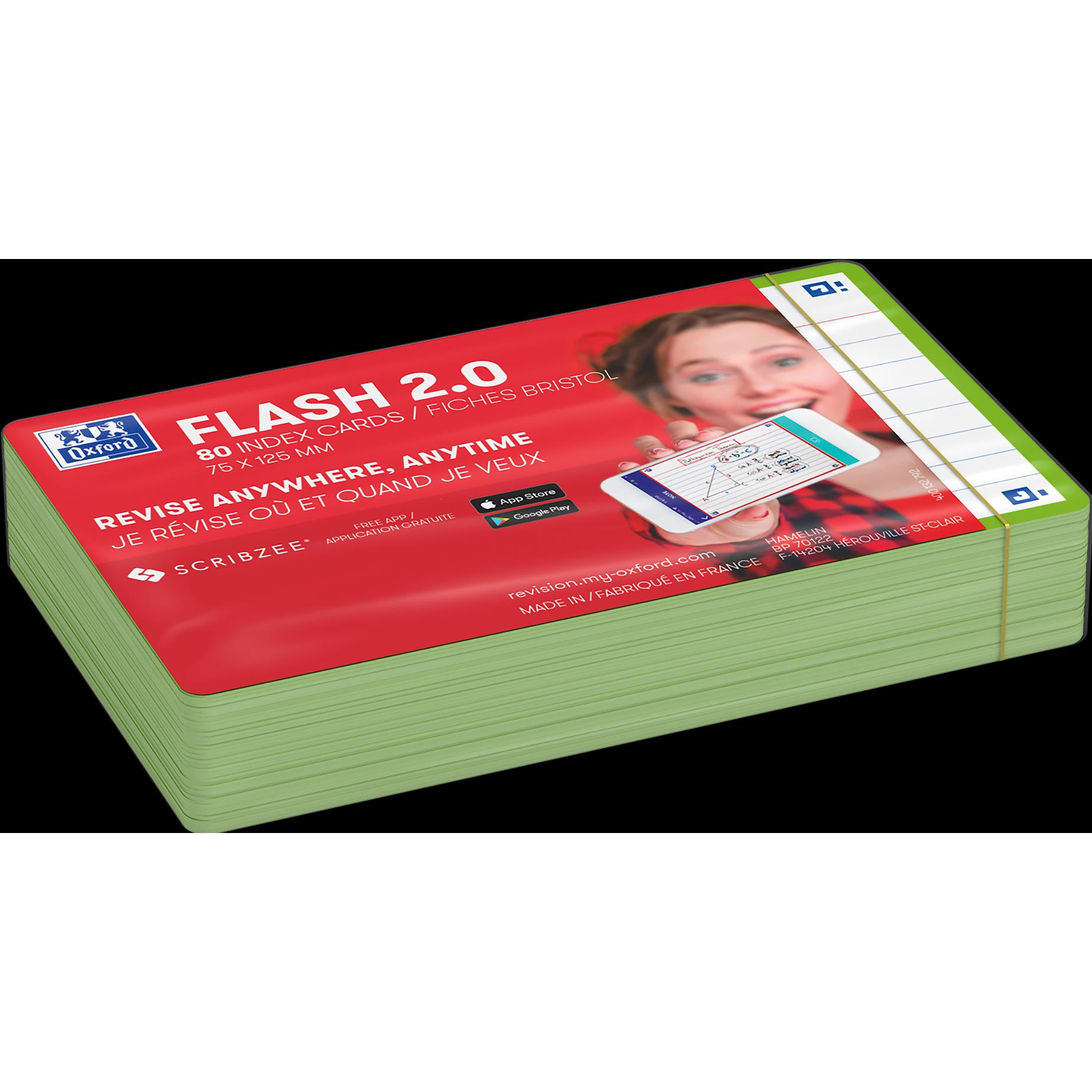 Oxford, Karteikarten, FLASH 2.0 Karteikarten (75 x 125 mm, 80 x)