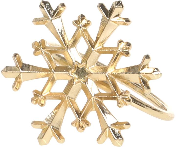Chic Antique Serviettenhalter Schneeflocke, Gold (1x)