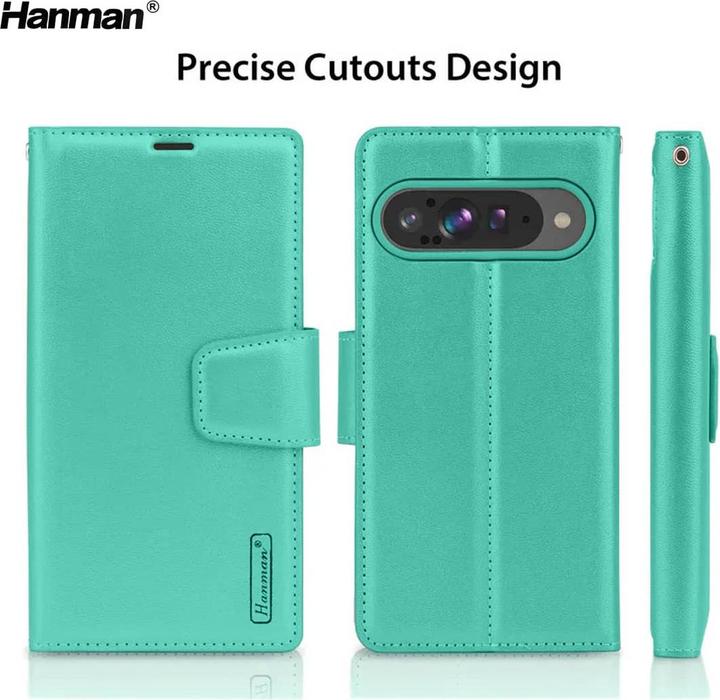 Immagine prodotto Hanman Google Pixel 10 / 10 Pro - Mill Flip Case mit 3 Kartenfächern, Türkis (Google Pixel 10, Google Pixel 10 Pro)