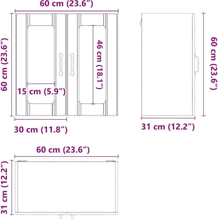 Image du produit vidaXL Küchen-Wandschrank (60 x 31 x 60 cm)