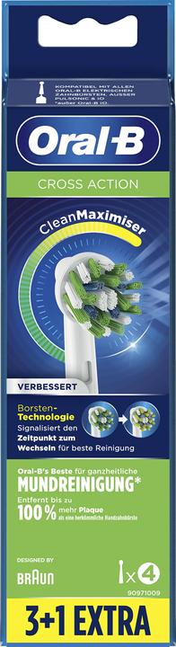 Actual product image Oral-B Cross Action white 3+1 extra brush with CleanMaximiser bristles (4 x)